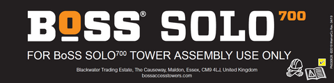 BoSS Solo<sup>700</sup> Assembly Bracket Label